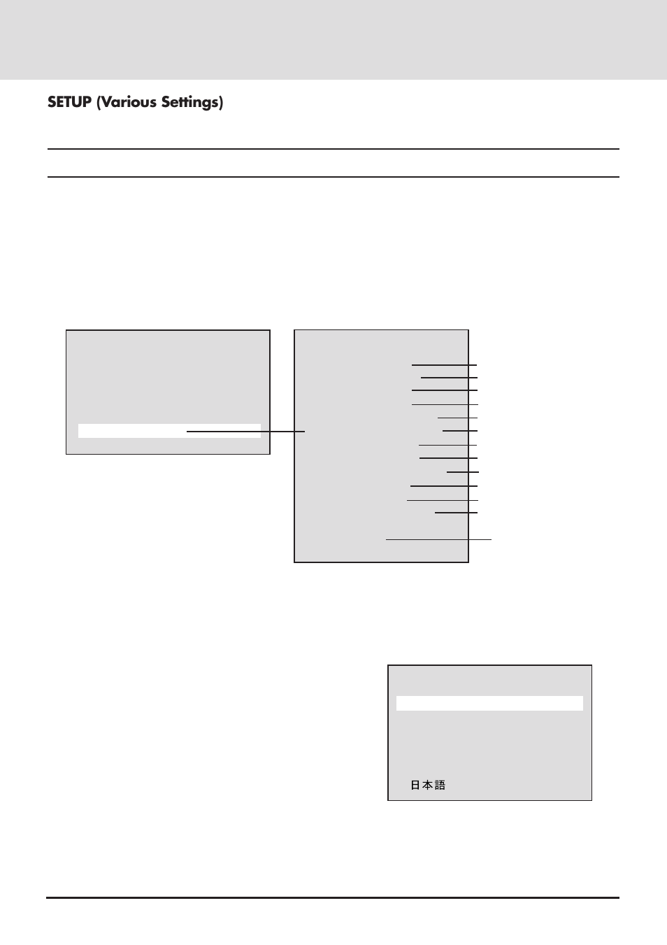Setup (various settings) | NEC GT2000 User Manual | Page 36 / 87