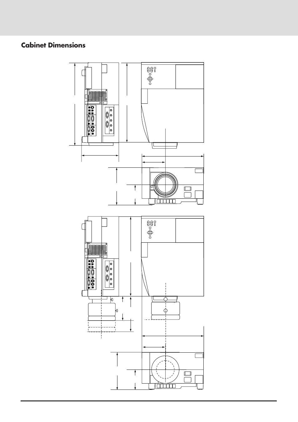 Cabinet dimensions, E-80, Unit : mm (inch) | NEC GT2000 User Manual | Page 80 / 87