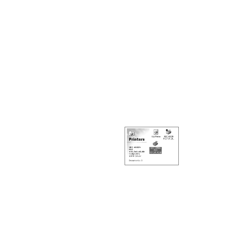 Quick web printing, With the 4650n(x), Setting the printer’s ip address | Easy remote printing setup, 4650n(x) | NEC 4650N User Manual | Page 29 / 137