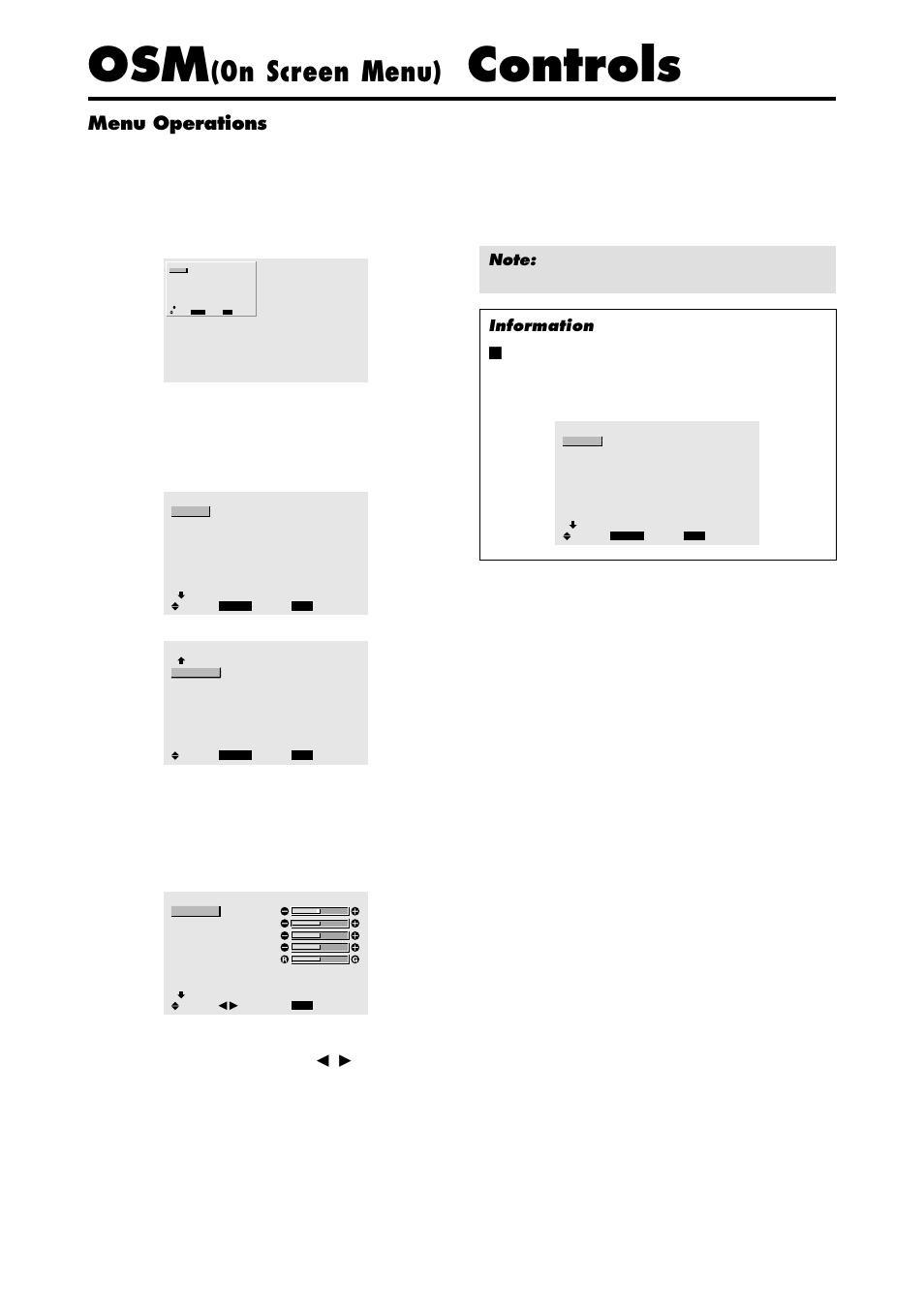 Controls, On screen menu), Menu operations | On the remote control | NEC PX-42VP4D User Manual | Page 22 / 56