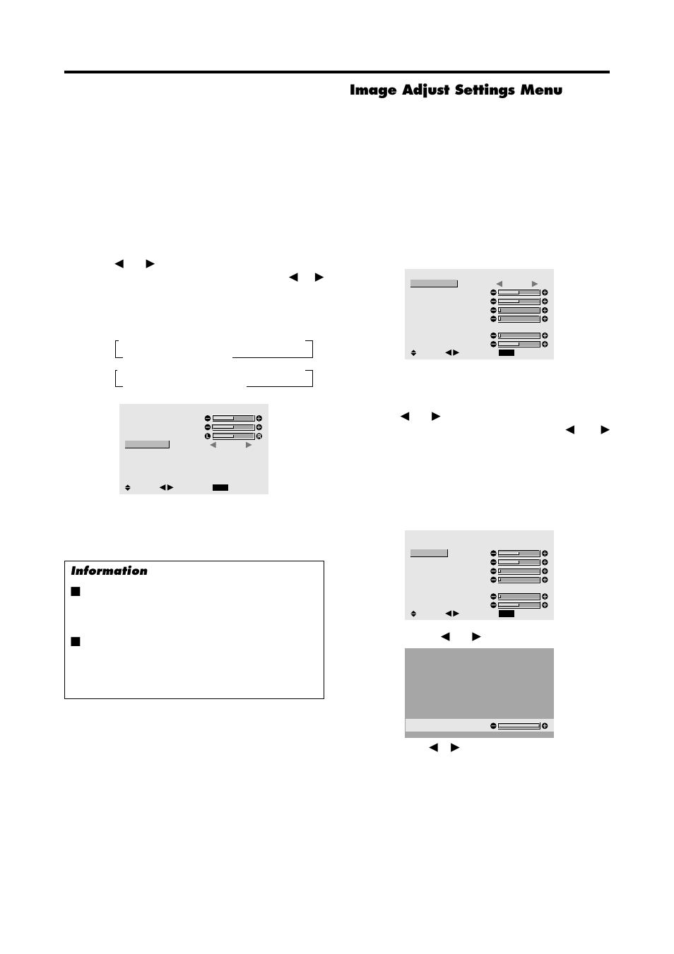 Image adjust settings menu | NEC PX-42VP4D User Manual | Page 29 / 56