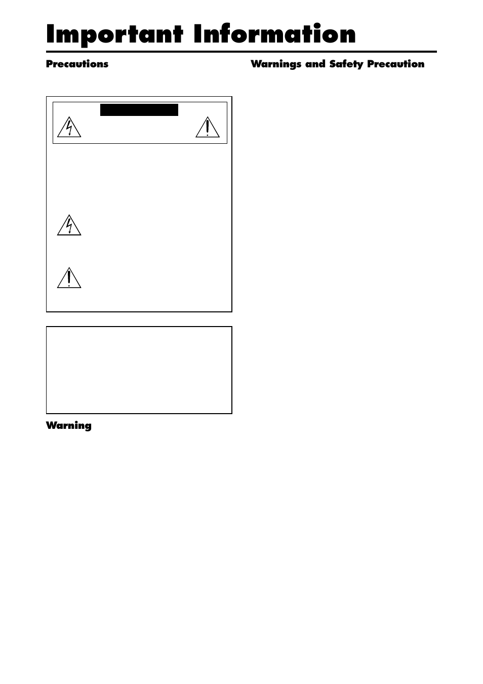 Important information | NEC PX-42VP4D User Manual | Page 3 / 56