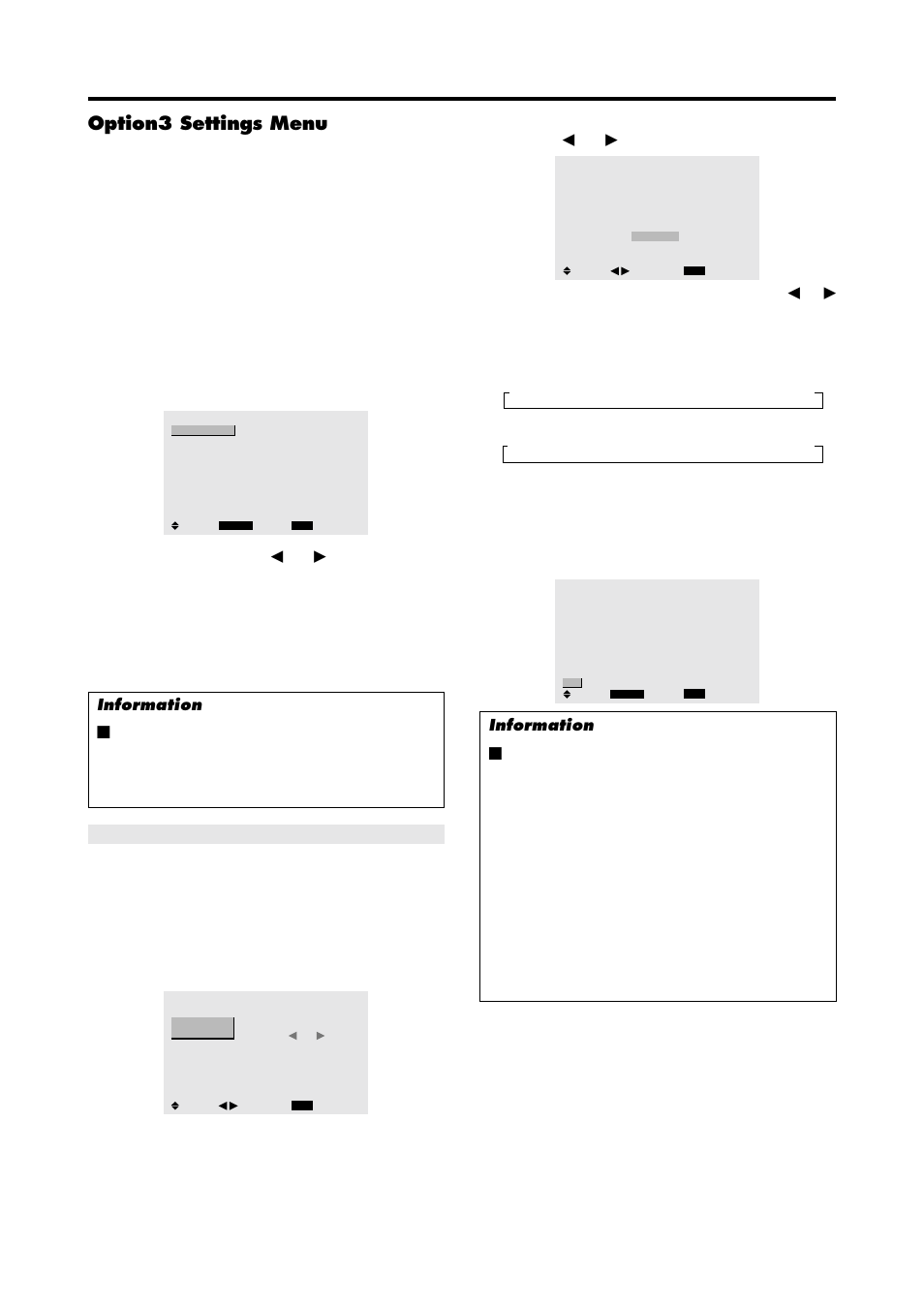 Option3 settings menu, Set the timer using, Buttons | The mode switches as follows each time the, Button is pressed: • daylight saving time, Hour/minutes | NEC PX-42VP4D User Manual | Page 38 / 56