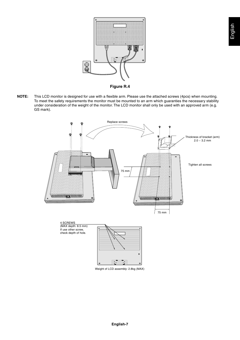 English | NEC LCD1560NX User Manual | Page 8 / 16
