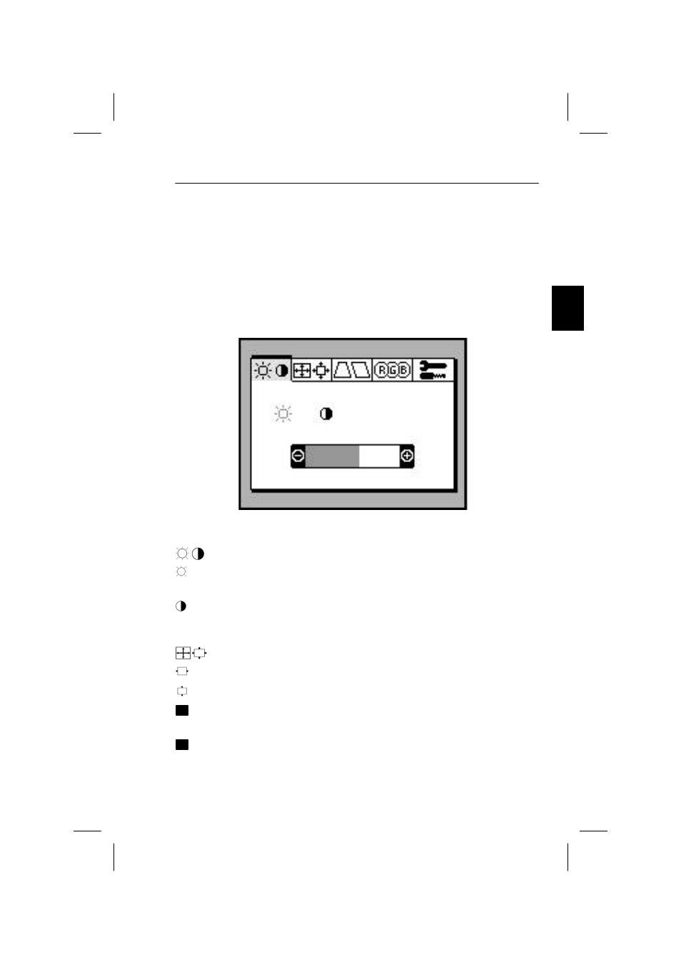 Osm menus, Brightness/contrast control, Size and position | NEC A700 JC-1736VMB User Manual | Page 16 / 92