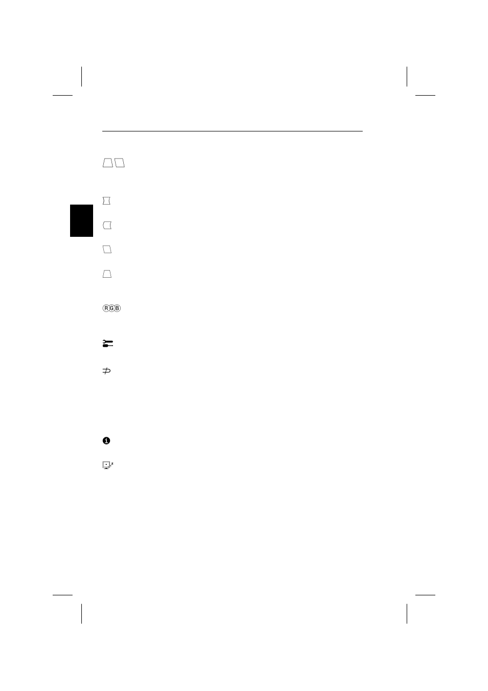 Geometry controls, Color control, Tools | NEC A700 JC-1736VMB User Manual | Page 17 / 92