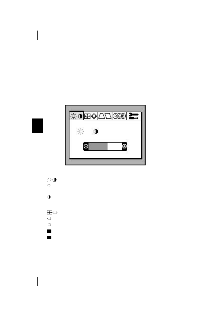 Die osm-menüstruktur, Helligkeits-/kontrasteinstellung, Größe und position | NEC A700 JC-1736VMB User Manual | Page 34 / 92