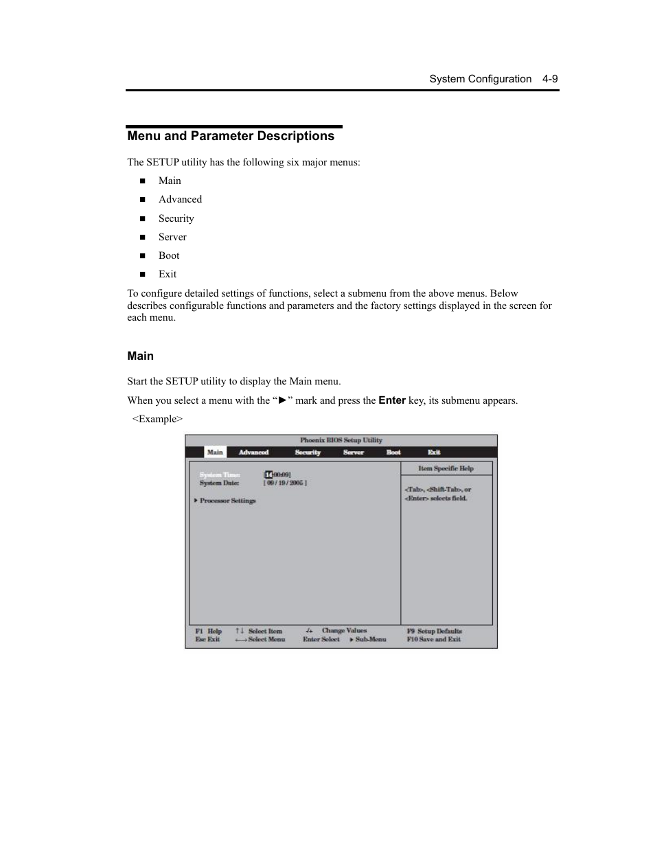 Menu and parameter descriptions | NEC Express5800 Series EXP320B User Manual | Page 107 / 358