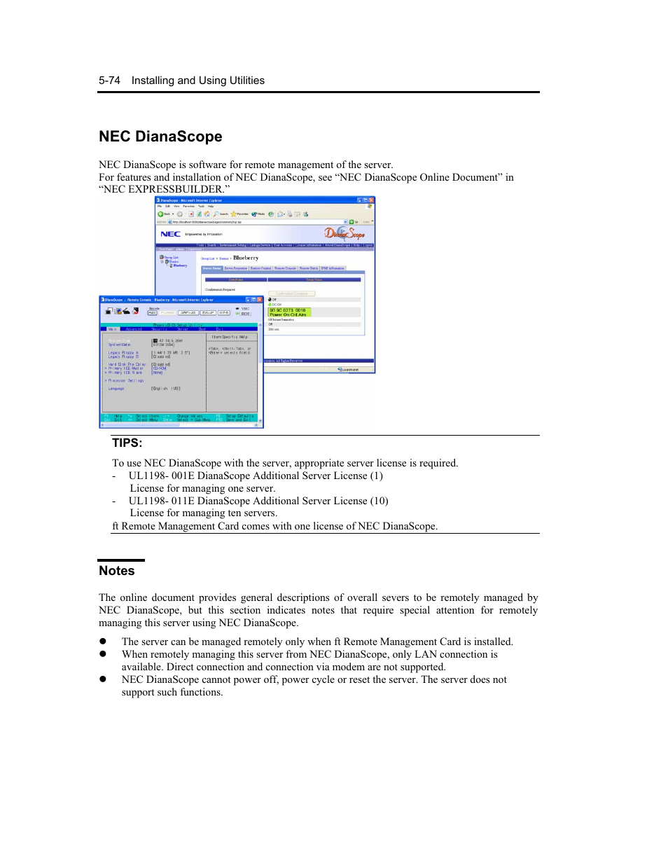 Nec dianascope | NEC Express5800 Series EXP320B User Manual | Page 258 / 358