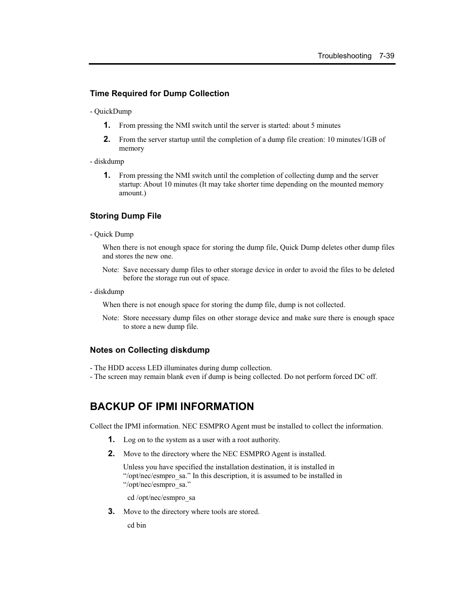 Backup of ipmi information | NEC Express5800 Series EXP320B User Manual | Page 311 / 358