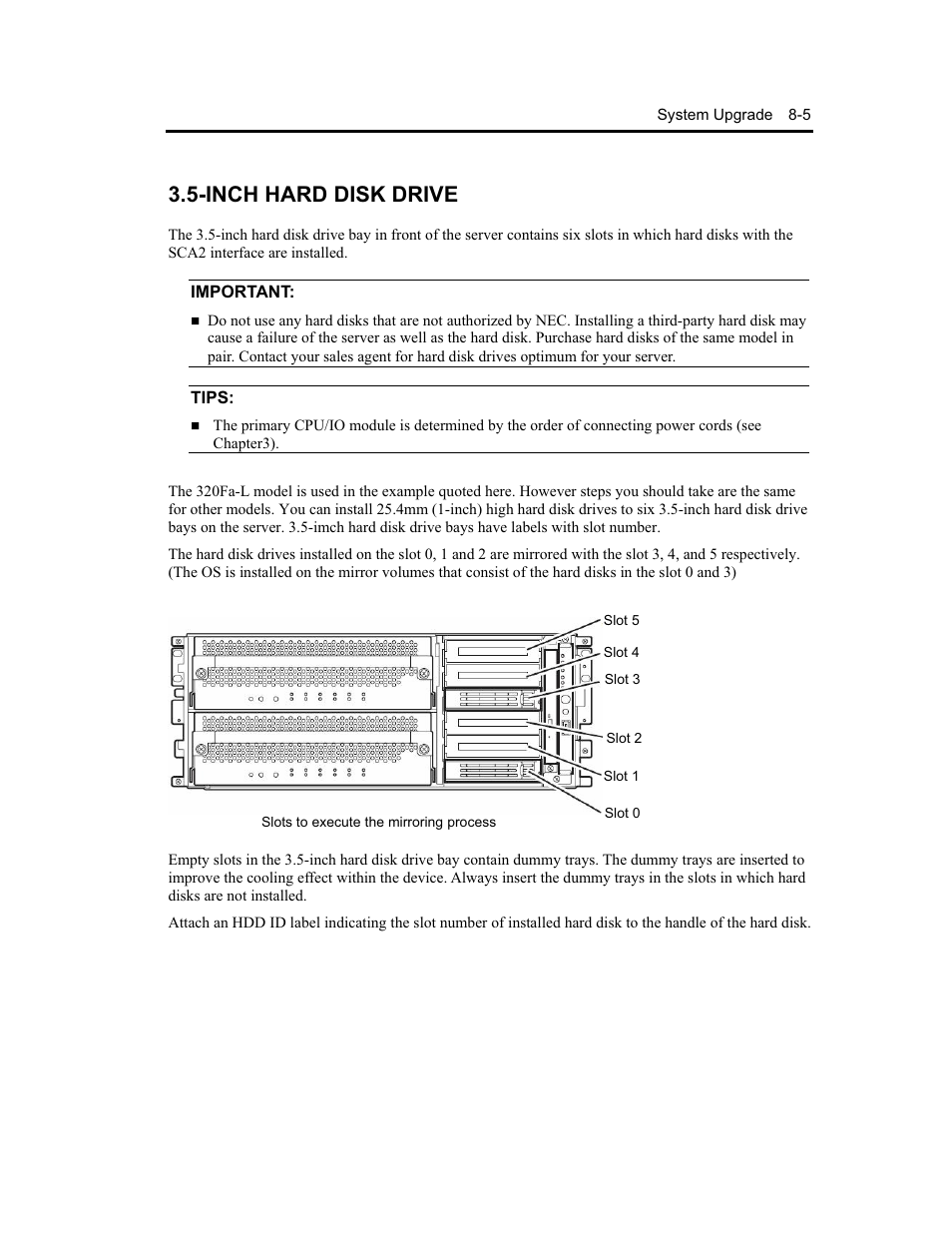 Inch hard disk drive | NEC Express5800 Series EXP320B User Manual | Page 317 / 358