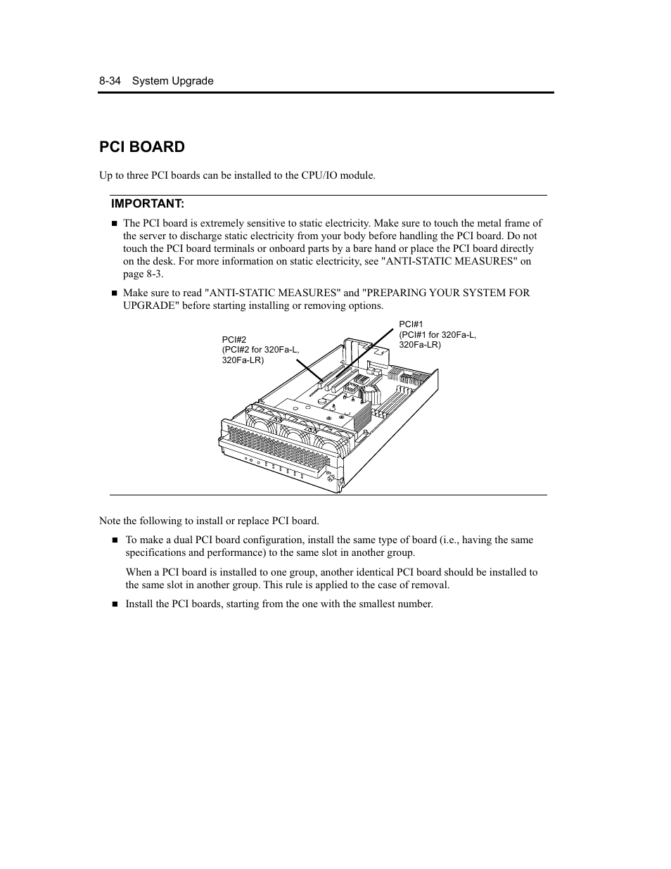 Pci board | NEC Express5800 Series EXP320B User Manual | Page 346 / 358