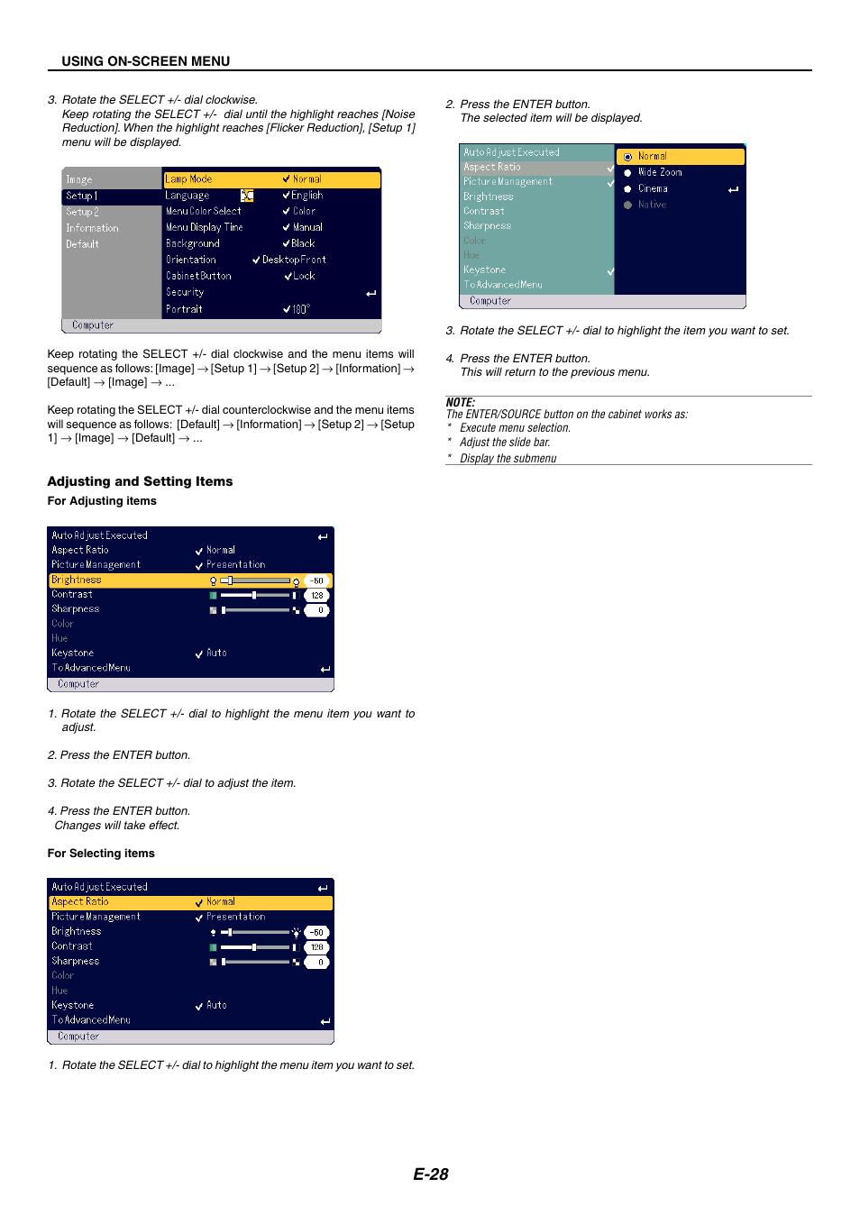 E-28 | NEC LT170 User Manual | Page 28 / 45