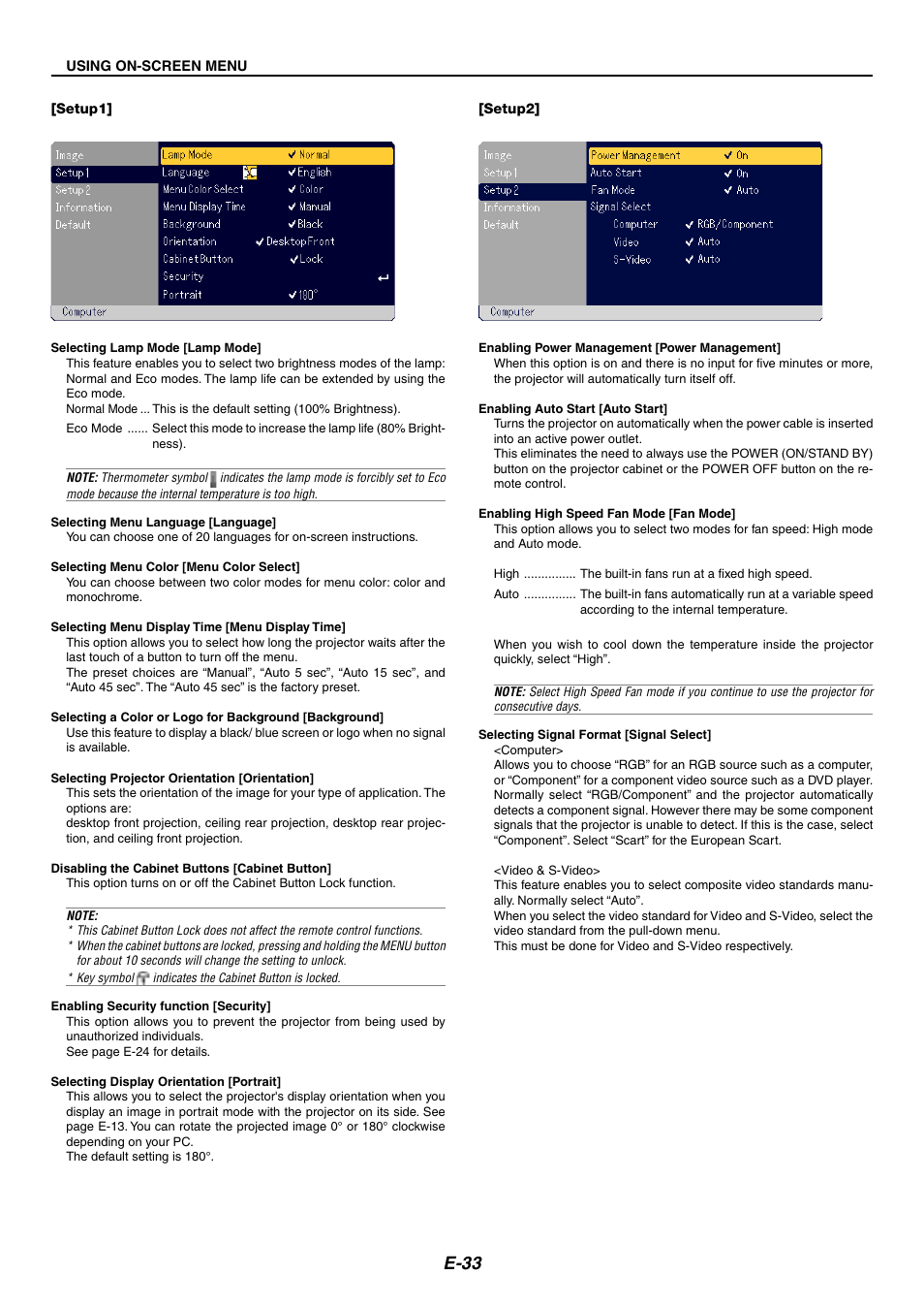 E-33 | NEC LT170 User Manual | Page 33 / 45