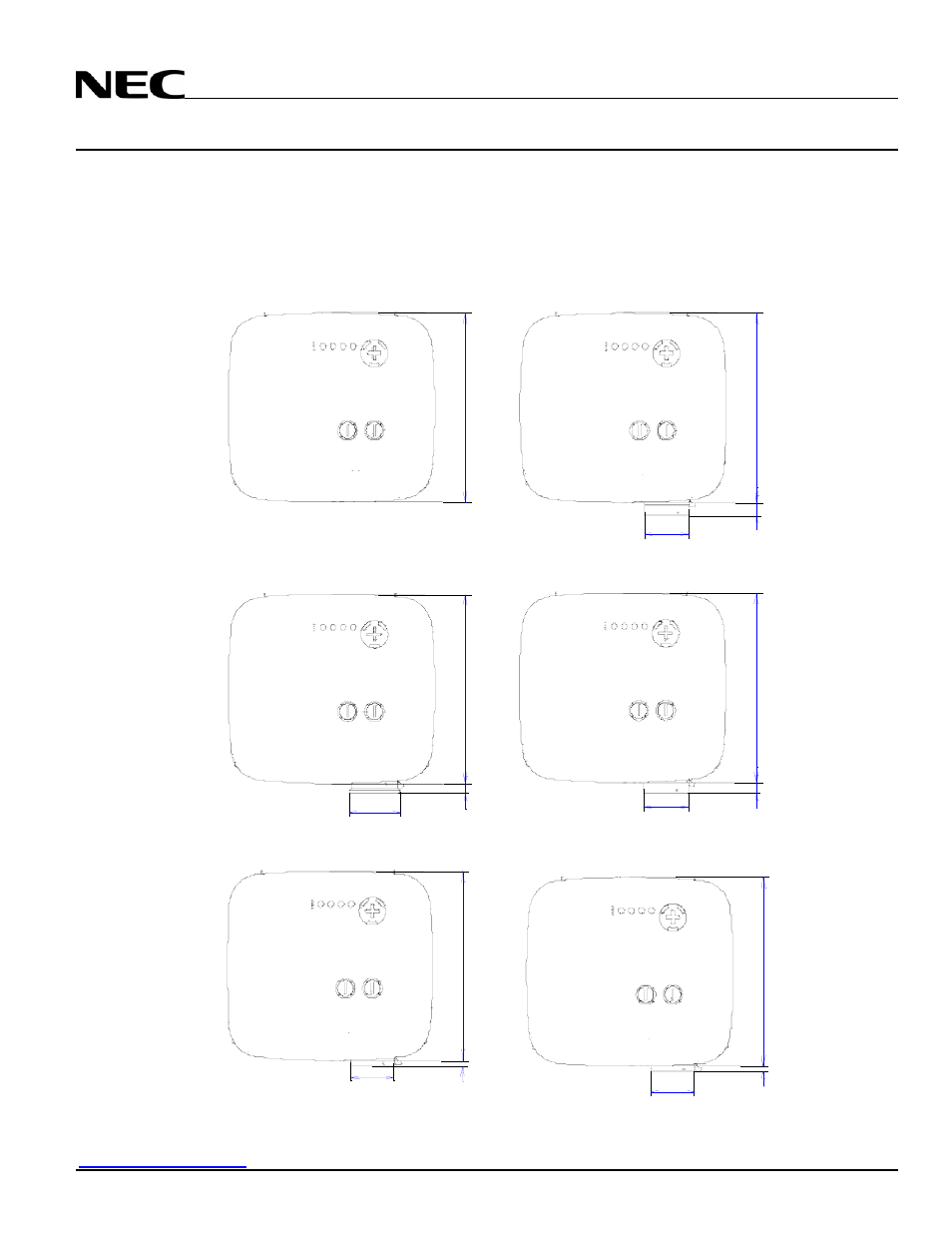 Nec solutions (america), inc, Desktop and ceiling mount | NEC NP1000 User Manual | Page 6 / 9