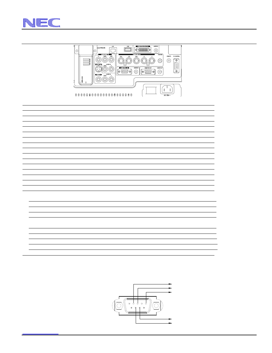 Pc control codes, Function code data, Power on 02h 00h 00h 00h 00h 02h | Nec display solutions of america, inc, Desktop and ceiling mount | NEC NP3250 User Manual | Page 9 / 9