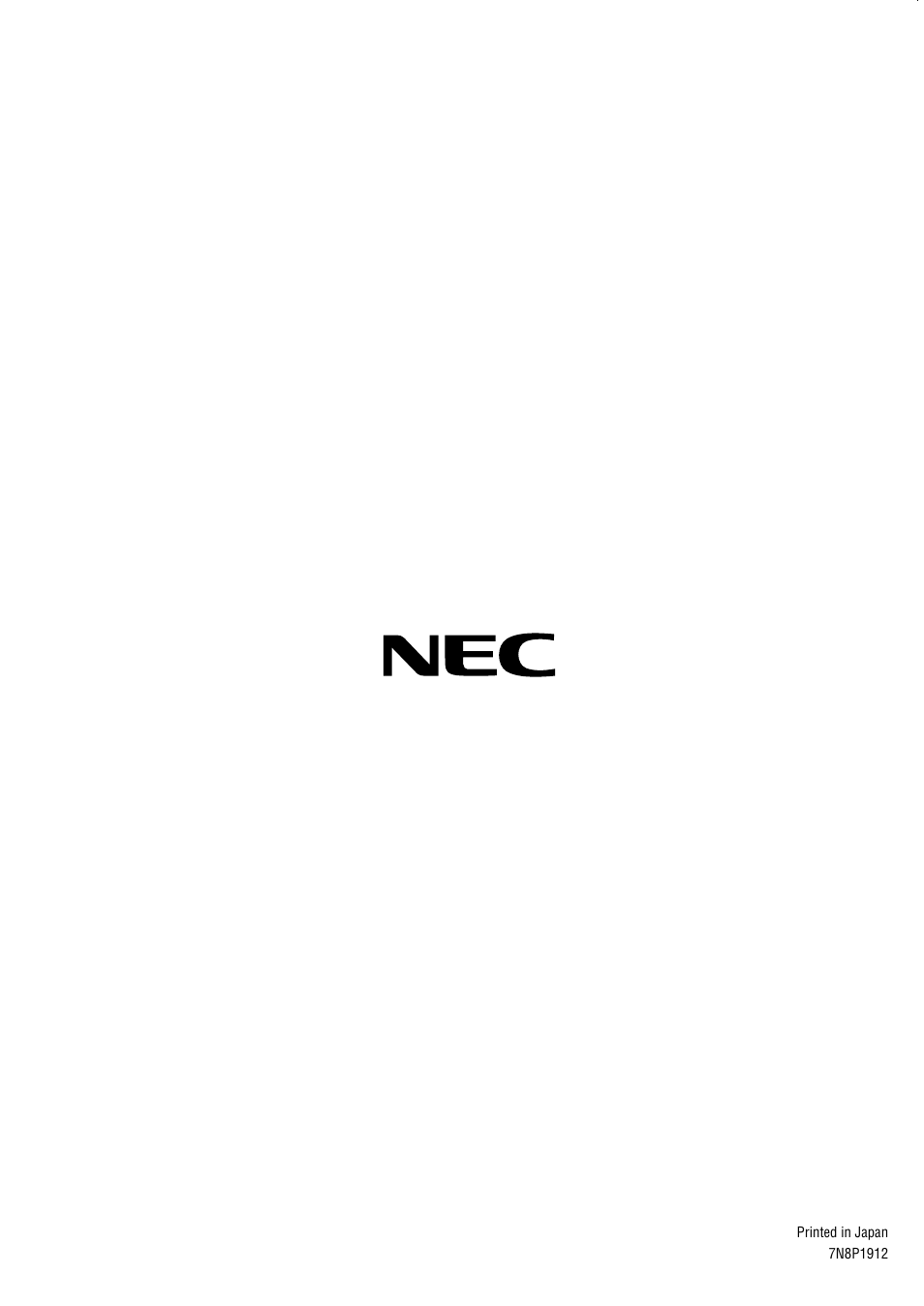 NEC MT1065 User Manual | Page 70 / 70