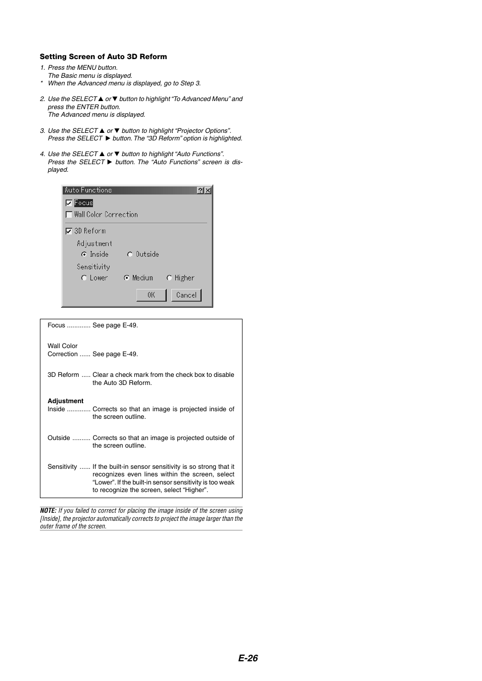 E-26 | NEC MT1075/MT1065 User Manual | Page 26 / 69