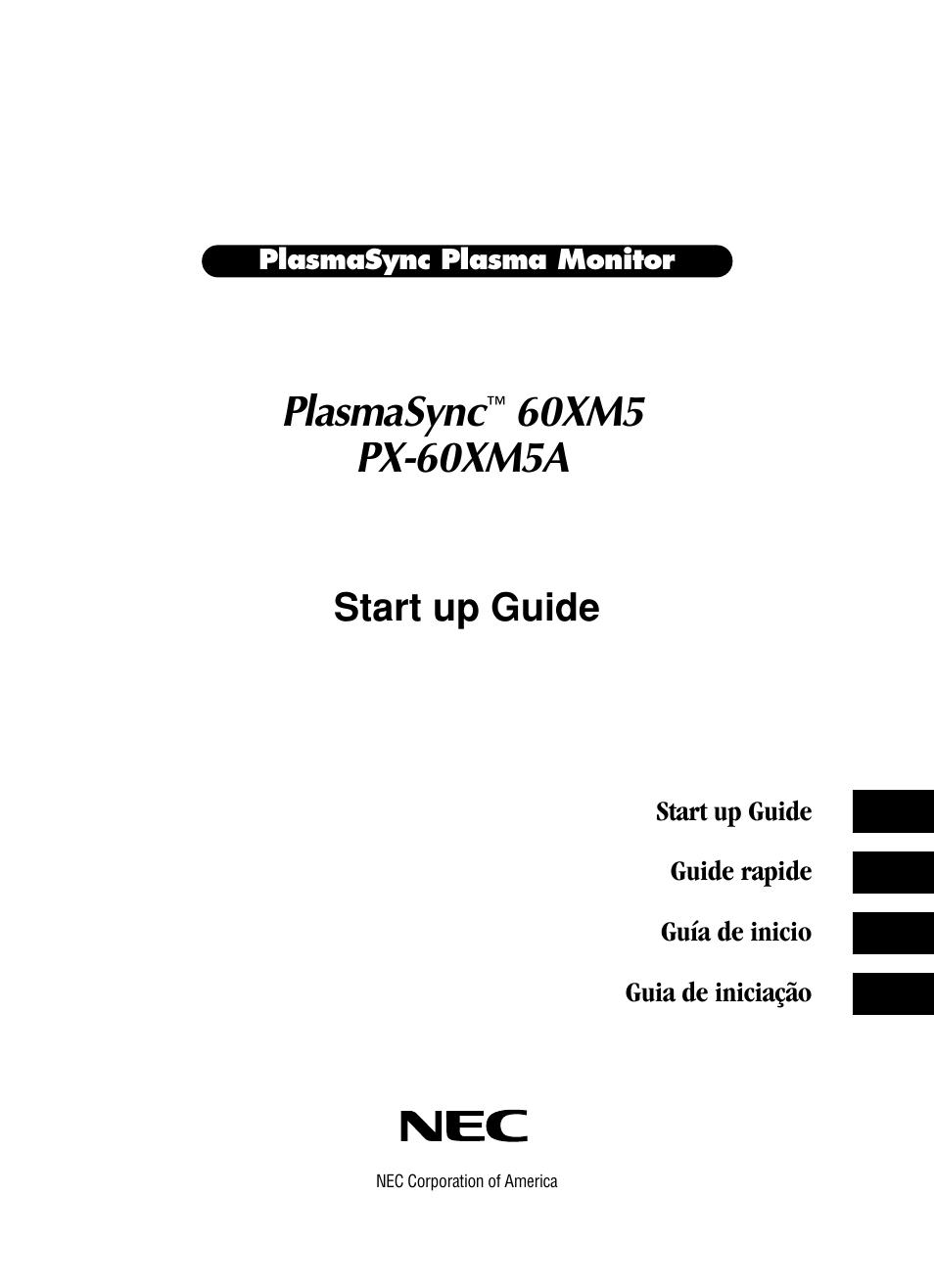 NEC PX-60XM5A  EU User Manual | 68 pages