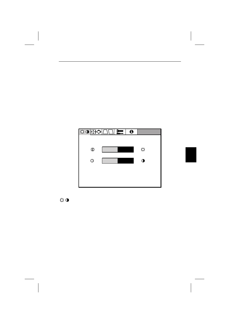 Les menus de l’osm, Menu principal, Commande de luminosité et de contraste | NEC XV17+ User Manual | Page 56 / 105