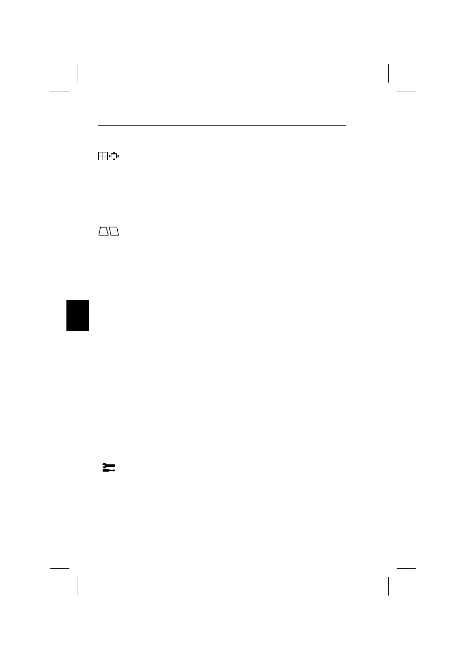 Taille et position, Réglages de la géométrie, Outils | NEC XV17+ User Manual | Page 57 / 105