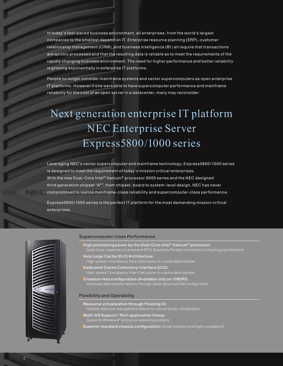 NEC INTEL 5800/1000 User Manual | Page 2 / 12