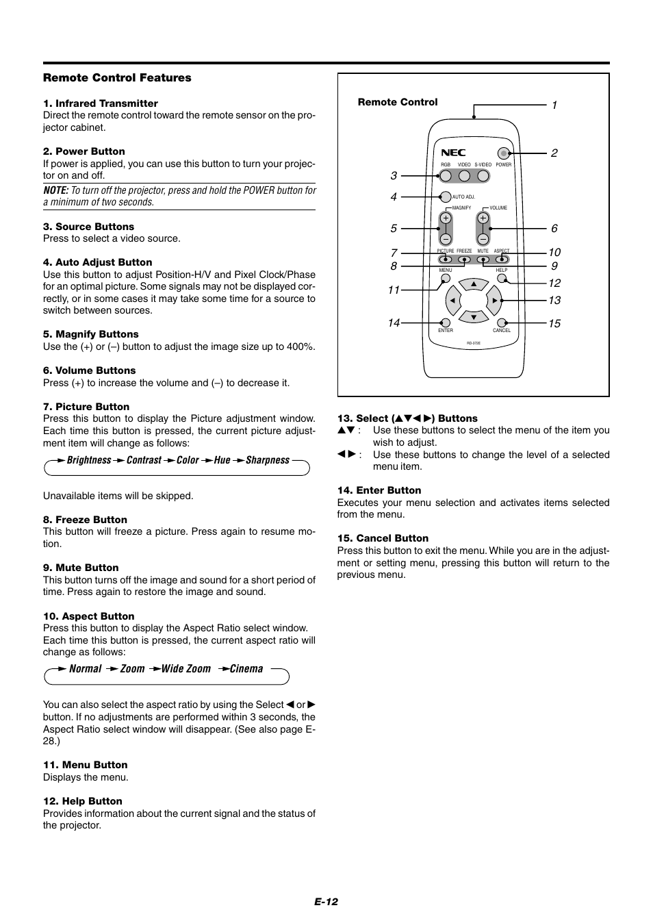 NEC LT75Z User Manual | Page 12 / 40