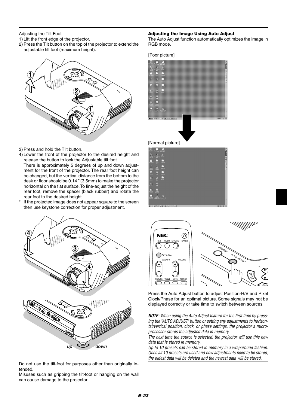 NEC LT75Z User Manual | Page 23 / 40
