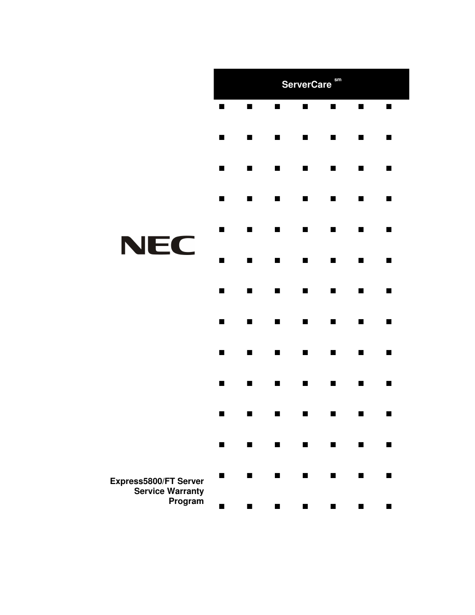 NEC Care Express5800/FT User Manual | 14 pages