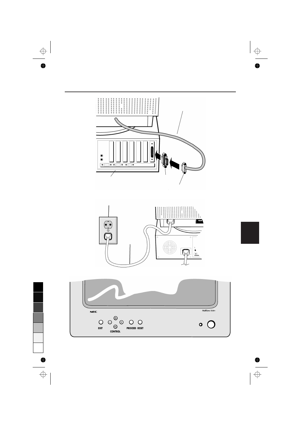 Macintosh (figura b.1). con, Figure b.1). apriete, Figura c.1) | Multisync (figura d.1) y, S - 3, Figura b-1 figura c-1 figura d-1 | NEC A700 Plus User Manual | Page 46 / 76