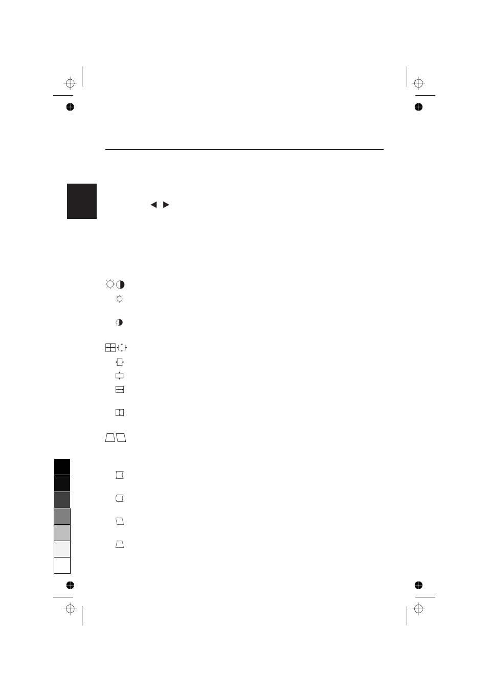 Controls, Ab brightness/contrast controls, De size and position controls | Pq geometry controls | NEC A700 Plus User Manual | Page 7 / 76