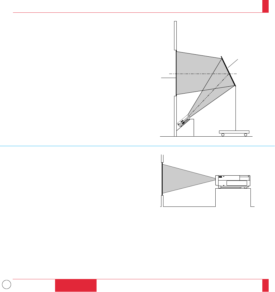 Reflecting the image, Rear screen projection | NEC MT1035 User Manual | Page 23 / 53