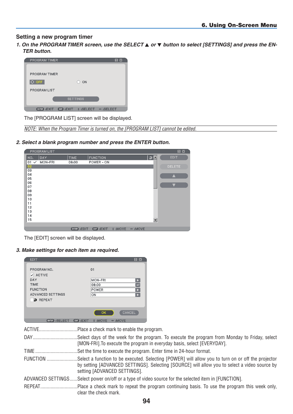 NEC NP3151W User Manual | Page 108 / 172