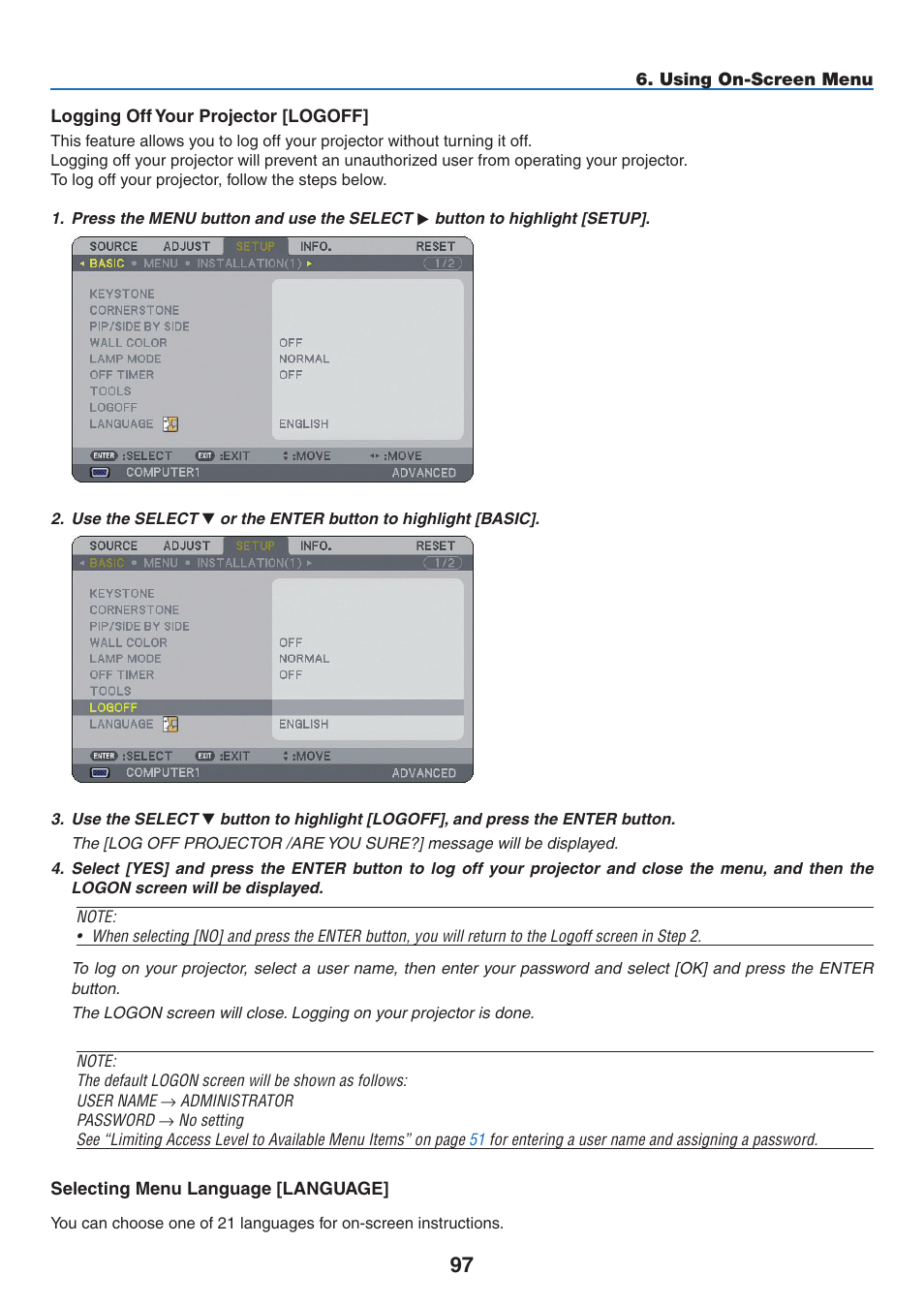 NEC NP3151W User Manual | Page 111 / 172