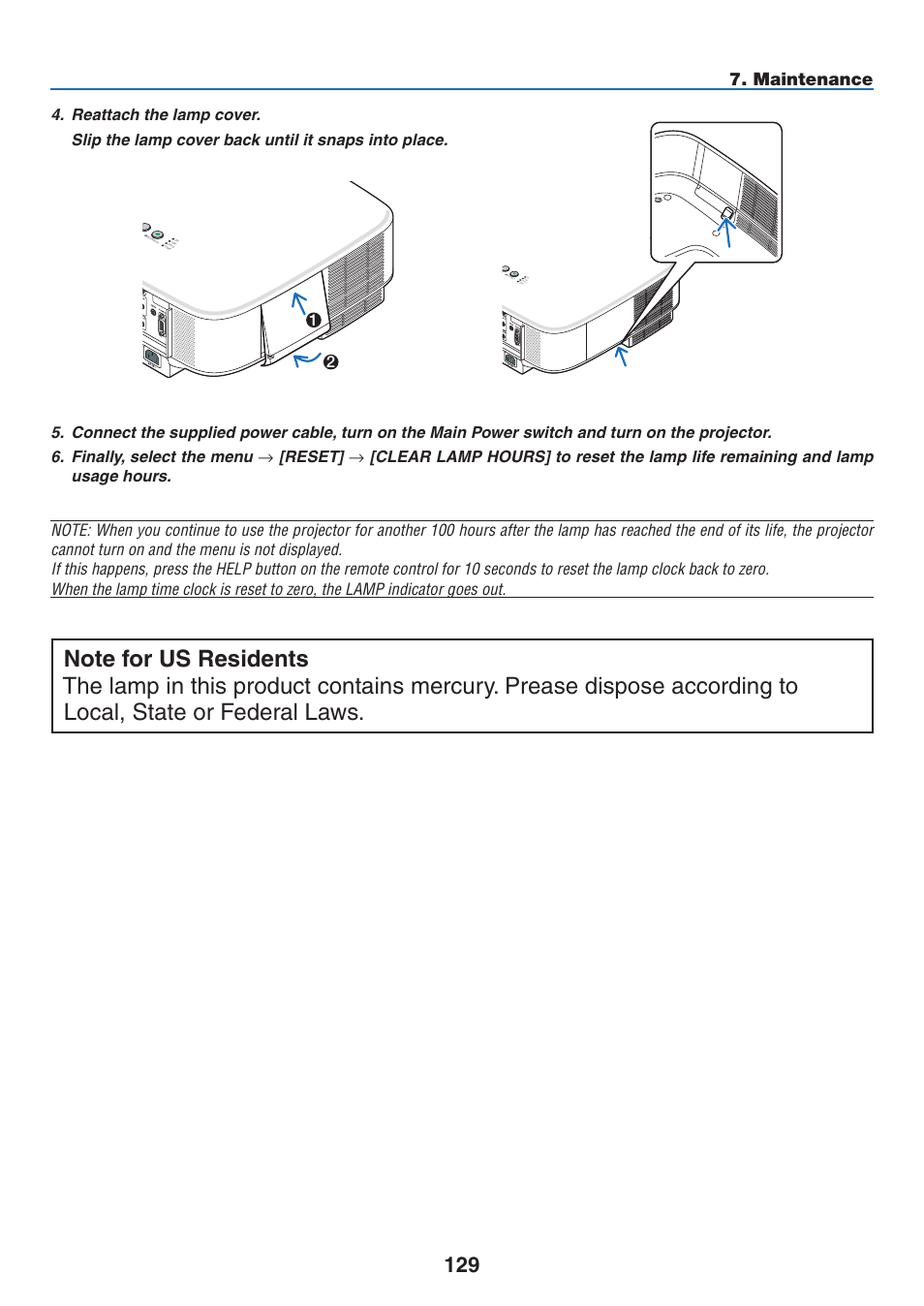 Maintenance | NEC NP3151W User Manual | Page 143 / 172