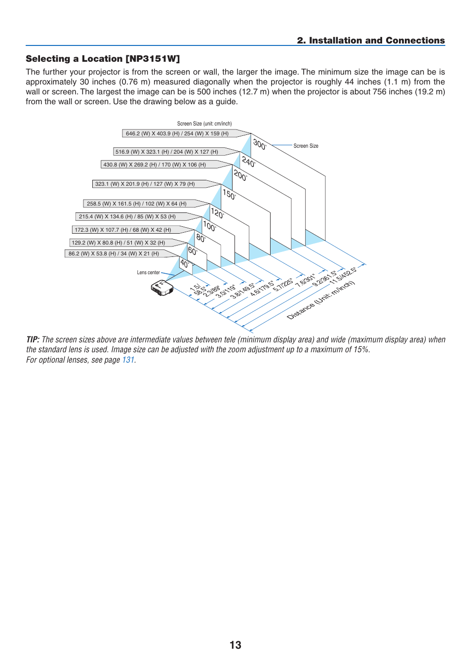 Selecting a location [np3151w | NEC NP3151W User Manual | Page 27 / 172