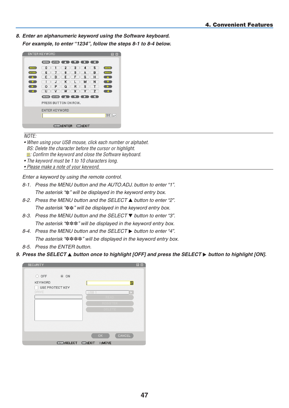 NEC NP3151W User Manual | Page 61 / 172