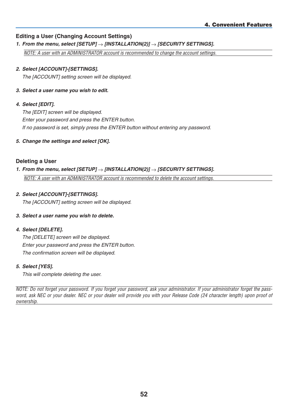 NEC NP3151W User Manual | Page 66 / 172