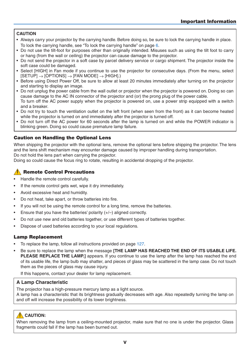 NEC NP3151W User Manual | Page 7 / 172