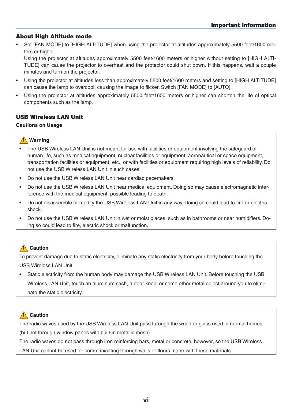 NEC NP3151W User Manual | Page 8 / 172