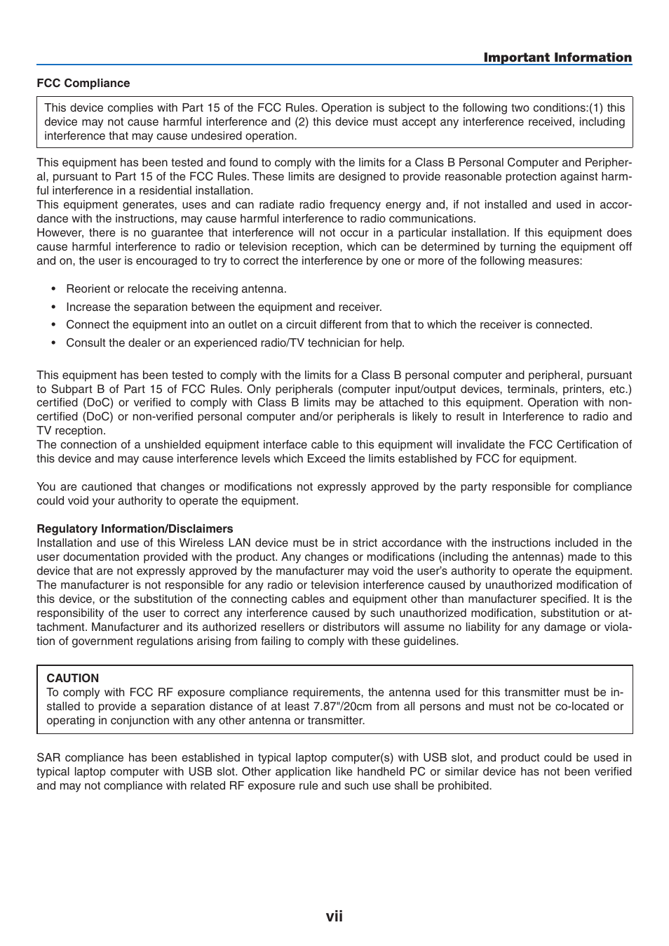 NEC NP3151W User Manual | Page 9 / 172