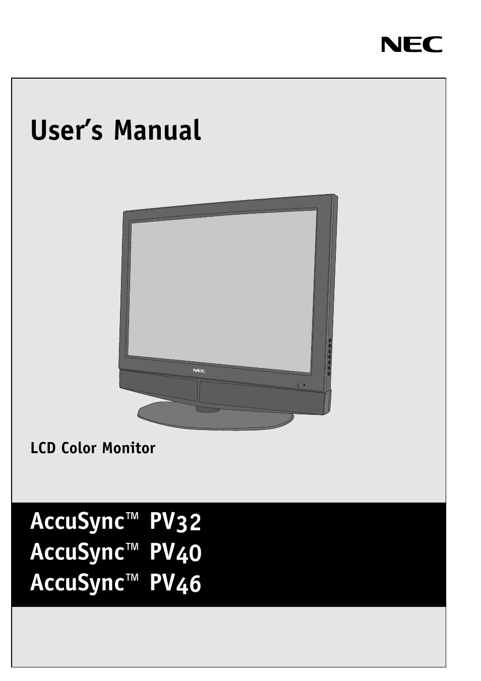 NEC PV32 User Manual | 60 pages