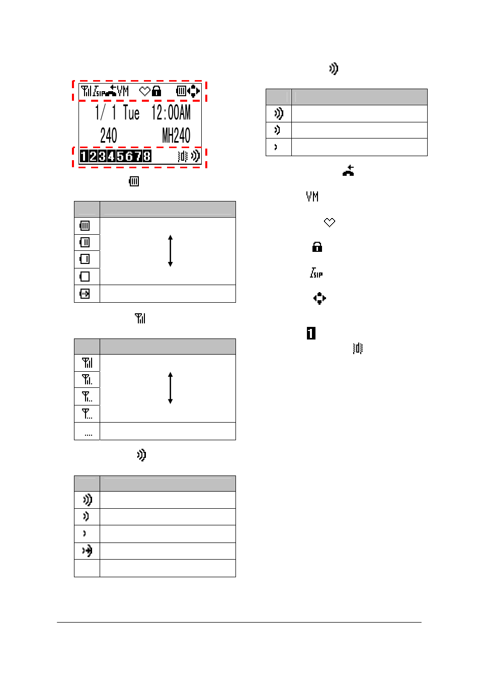 Icons | NEC IP3AT-8WV(AUSTRALIA) User Manual | Page 23 / 104