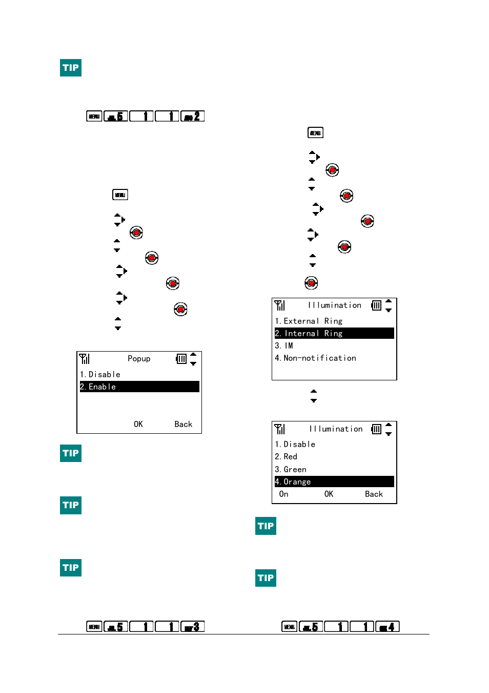 Incoming popup, Illumination | NEC IP3AT-8WV(AUSTRALIA) User Manual | Page 54 / 104