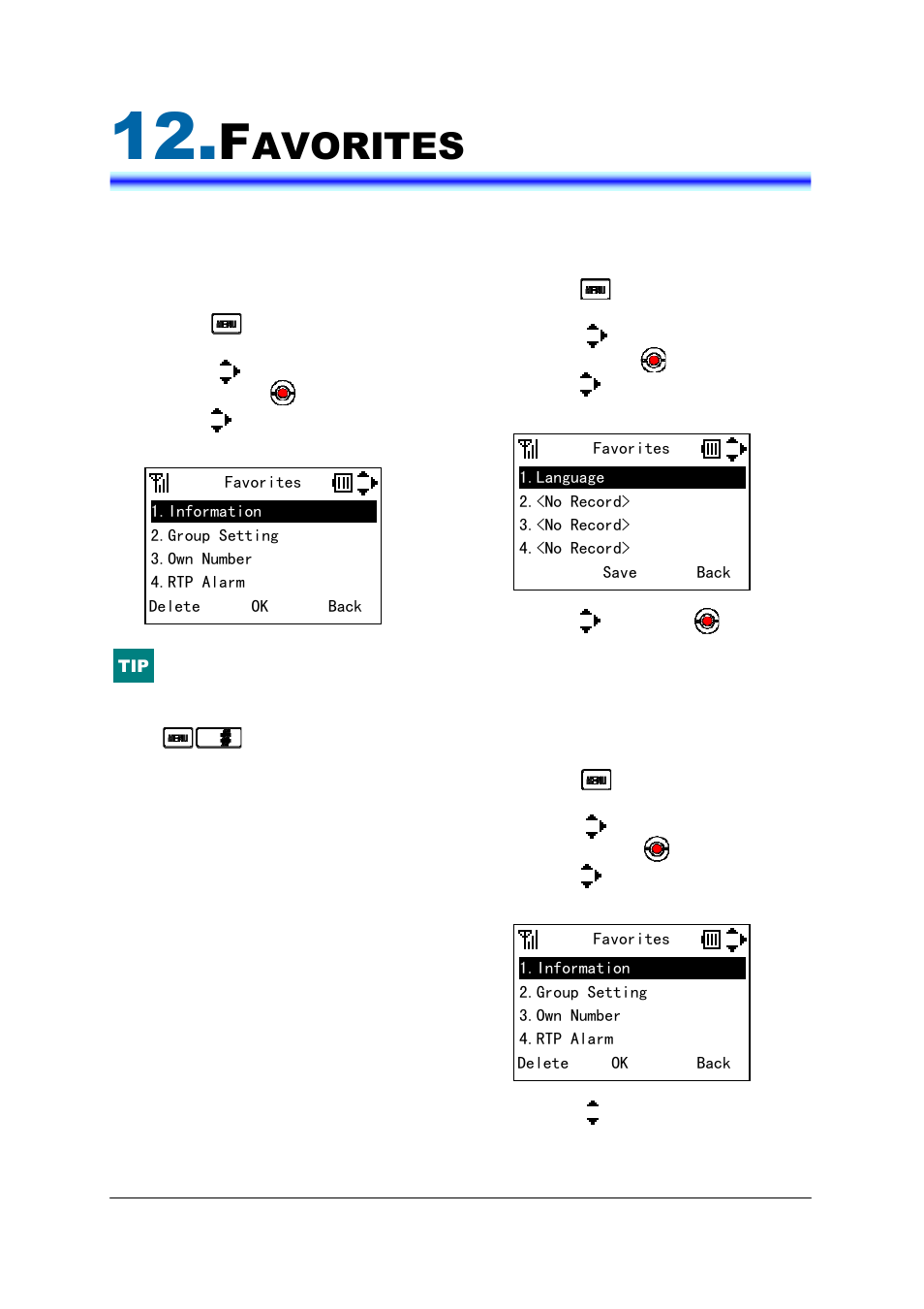 Avorites | NEC IP3AT-8WV(AUSTRALIA) User Manual | Page 75 / 104