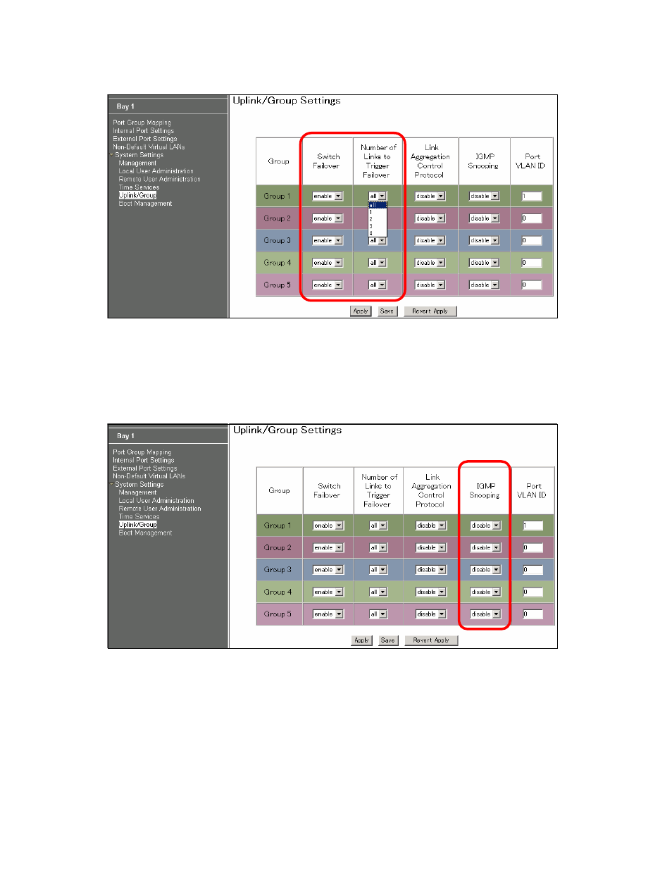 Failover configuration, Igmp snooping | NEC N8406-022A User Manual | Page 24 / 90