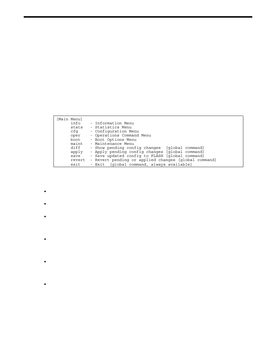 Command line interface, Introduction, Main menu | Menu summary | NEC N8406-022A User Manual | Page 27 / 90
