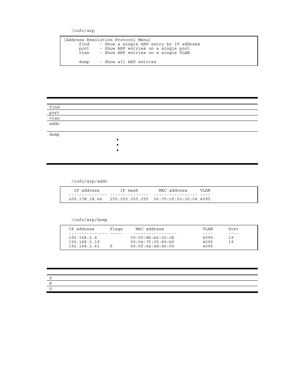 Arp information, Arp address list information, Show all arp entry information | NEC N8406-022A User Manual | Page 42 / 90