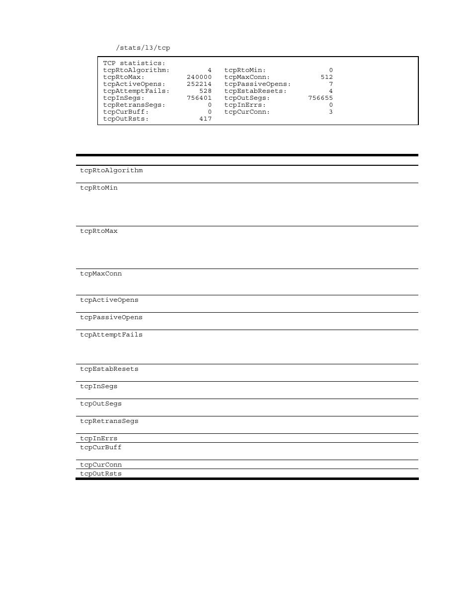 Tcp statistics | NEC N8406-022A User Manual | Page 55 / 90