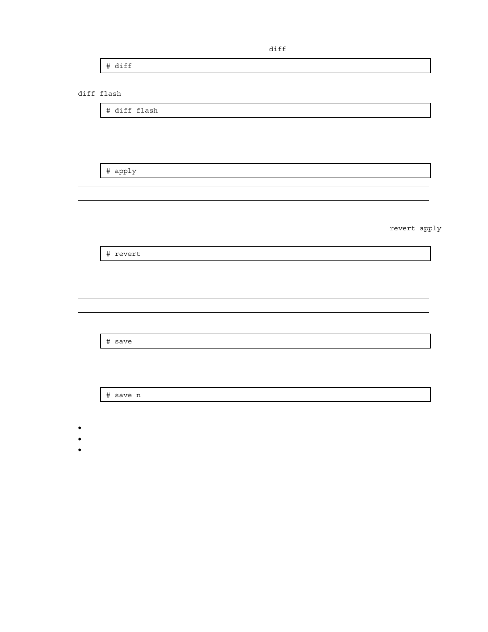 Viewing pending changes, Applying pending changes, Reverting changes | Saving the configuration | NEC N8406-022A User Manual | Page 61 / 90